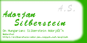 adorjan silberstein business card